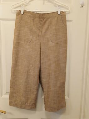 Alfred Dunner Capri Pants 10P Brown Vintage Stretch Pull-On Comfort Fit